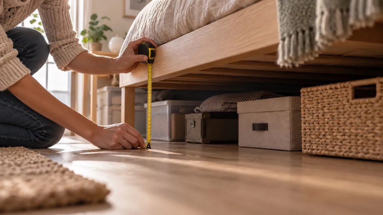 Stauraum unter dem Bett